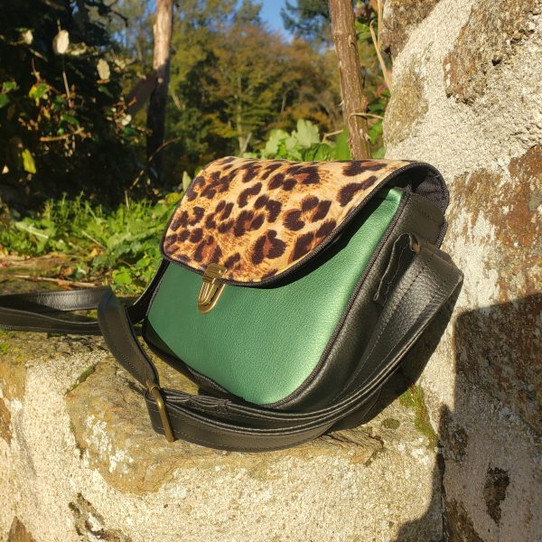 Sac vert brillant et léopard - Image 3