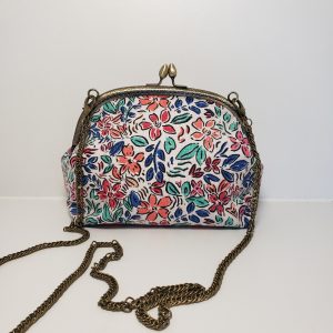 Sac fleuri fermoir vintage