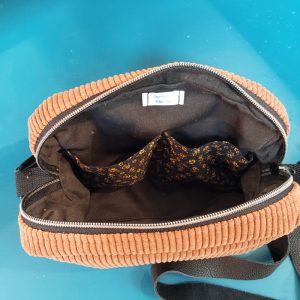 Sac velours marron