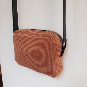 Sac velours marron