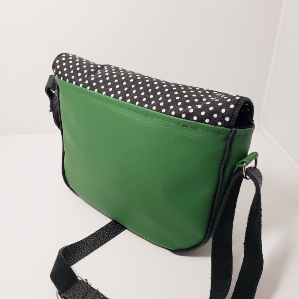 Sac besace vert à pois - Image 2