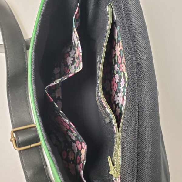Sac besace vert et fleuri 🌸 - Image 3