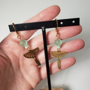 Boucles d’oreilles « Vert d’eau »