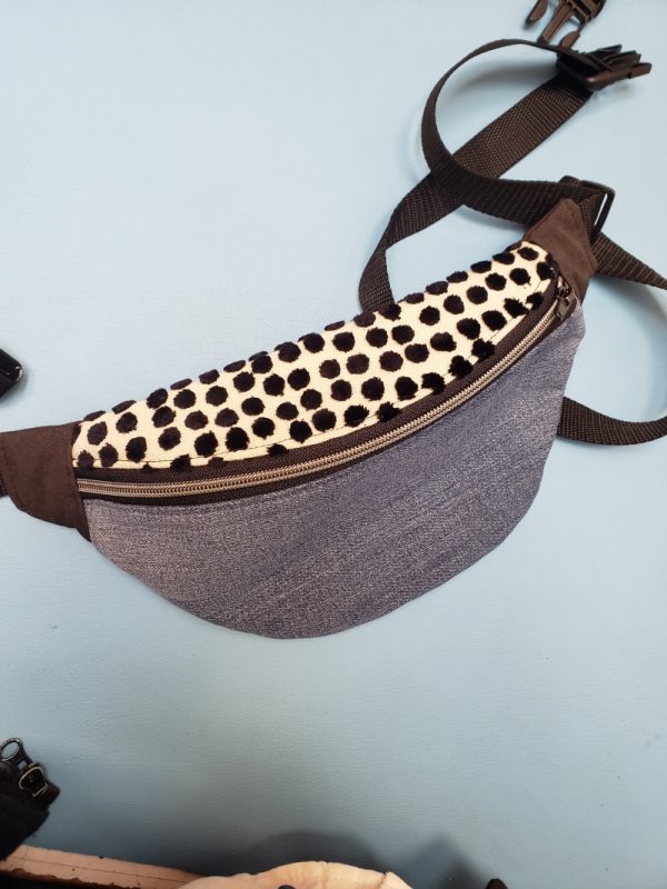 banane jean/ pois moumoute noir