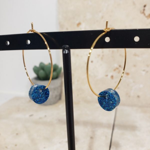 créole doré, paillettes bleues - Image 2