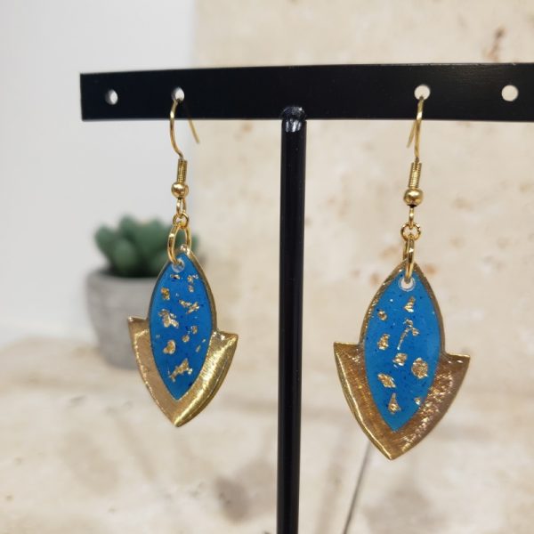boucles bleues, dorées - Image 3