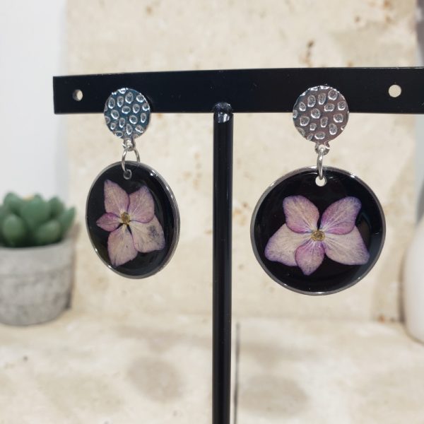 boucles acier, noirs, hortensia - Image 3