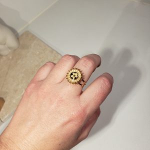 bague soleil, fleur