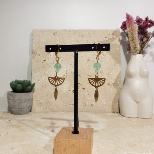 Boucles d’oreilles « Vert d’eau »