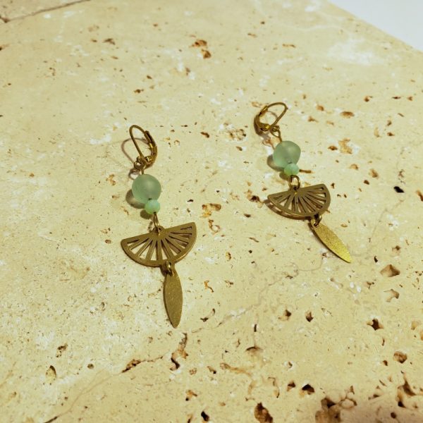 Boucles d'oreilles "Vert d'eau" - Image 3
