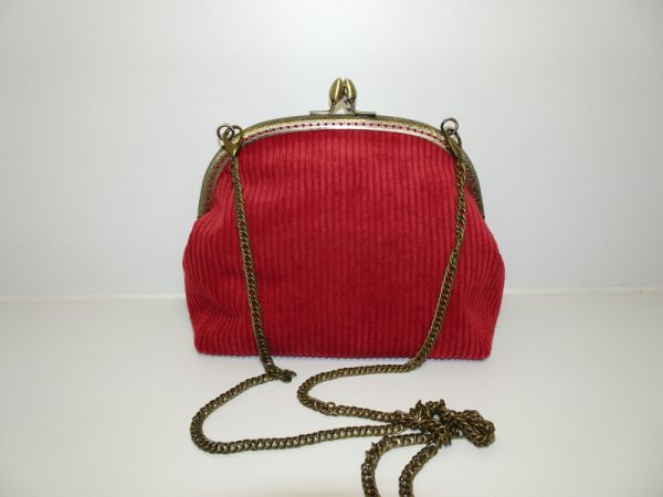 sac velours rouge