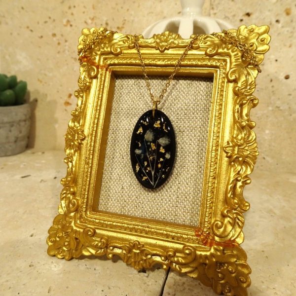 collier cabochon noir - Image 4