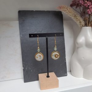 Boucles d’oreilles vert d’eau