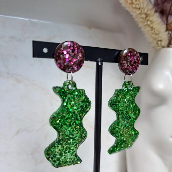 Boucles d'oreilles paillettes - Image 3