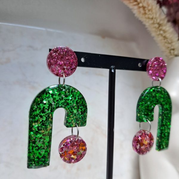 Boucles d'oreilles paillettes - Image 2
