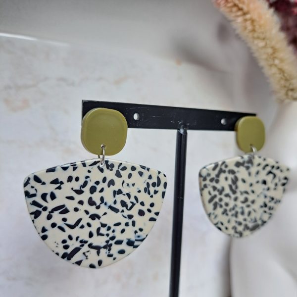 boucles d'oreilles tachetées (kaki) - Image 2