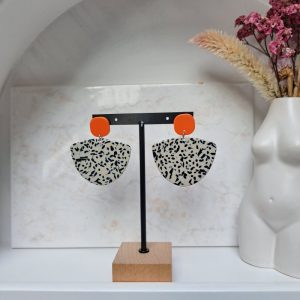 boucles d’oreilles tachetées (orange)
