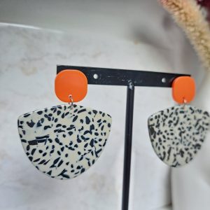 boucles d’oreilles tachetées (orange)
