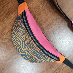 Sac banane zèbre rose orange