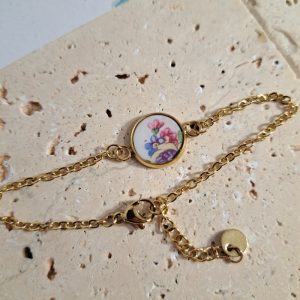 bracelet porcelaine mini fleurs