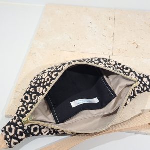 sac banane jacquard léopard