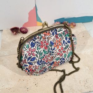 sac fleurs aquarelles inspi vintage