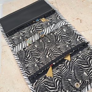 pochette à bijoux zèbre