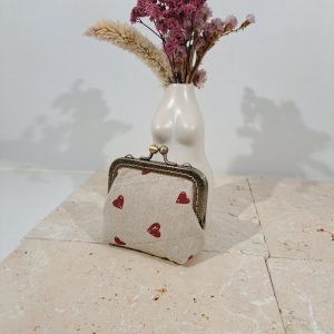bourse cœur vintage