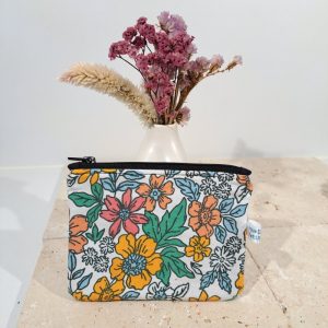 porte monnaie fleurs pastel