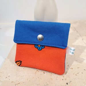 porte monnaie bleu et orange