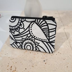 porte monnaie noir et blanc